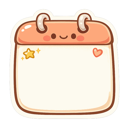 Calendar page sticker