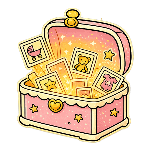 Treasure box sticker